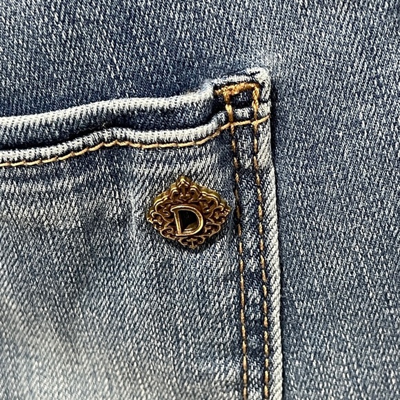 Democracy “Ab” Technology Light Wash Distressed Denim Jeans Size 20W - Picture 4 of 6